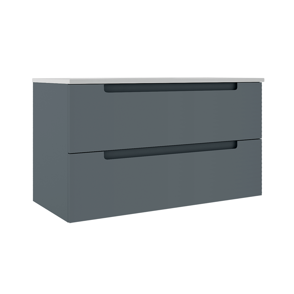 Coda 36″ Two Drawer Wall-Mounted Vanity