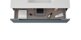 Coda Rippled 36″ Two Drawer Wall-Mounted Vanity