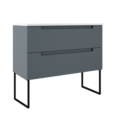 Coda Rippled 36″ Two Drawer Wall-Mounted Vanity - image 4