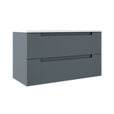Coda Rippled 36″ Two Drawer Wall-Mounted Vanity