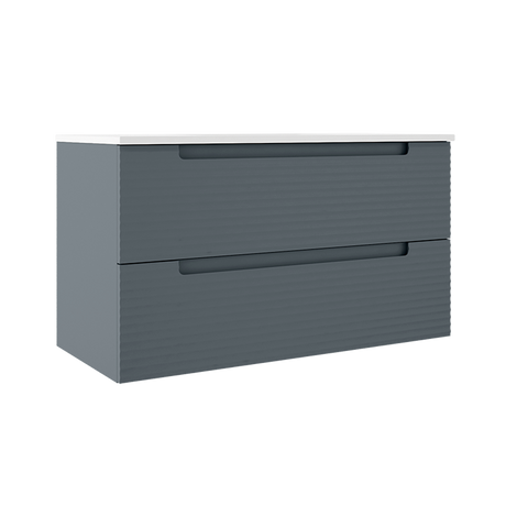 Coda Rippled 36″ Two Drawer Wall-Mounted Vanity - image 3