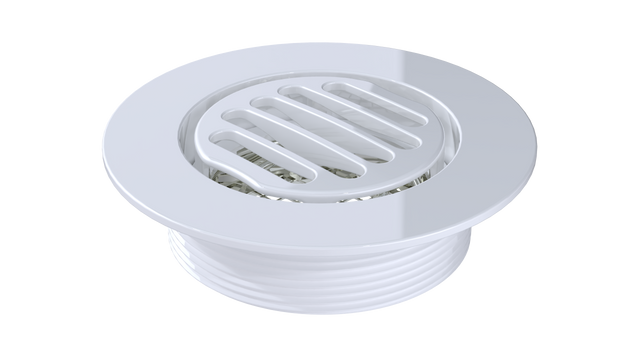 3" Outlet, Grated Round (BCS.150.44)