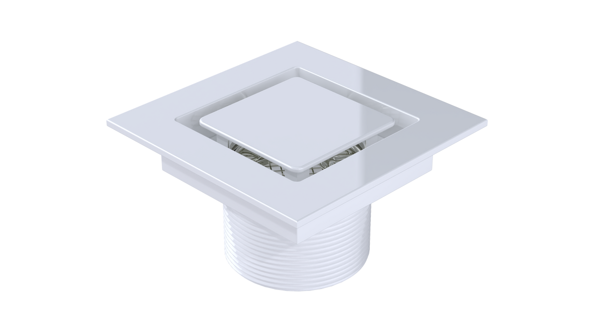 SERENITY Shower Drain Trim, Flat Square, 2" Outlet (BCS.202)