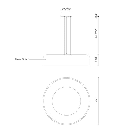 Kuzco Beacon 20-in Pendant