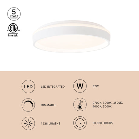 Kuzco Vibe Beanie 16-in Flush Mount