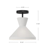 Alora Mood Betty 10-in Semi-Flush Mount