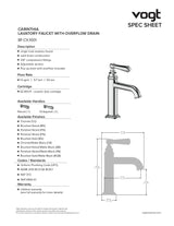 CARINTHIA LAVATORY FAUCET WITH POP-UP DRAIN
