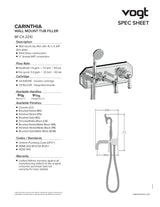 CARINTHIA WALL MOUNT TUB FILLER