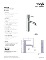DRAVA LAVATORY FAUCET WITH POP-UP DRAIN