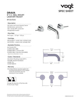 DRAVA WALL MOUNT LAVATORY FAUCET