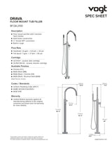 DRAVA FLOOR MOUNT TUB FILLER