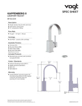 KAPFENBERG LAVATORY FAUCET WITH POP-UP DRAIN