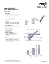 KAPFENBERG DECK MOUNT TUB FILLER