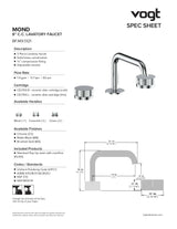 MOND 8" C.C. LAVATORY FAUCET WITH POP-UP DRAIN