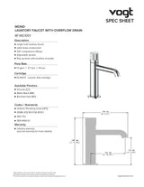 MOND SINGLE HOLE LAVATORY FAUCET WITH POP-UP DRAIN