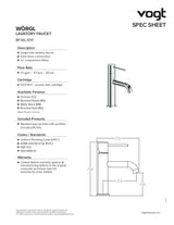 WORGL FAUCET WITH POP-UP DRAIN