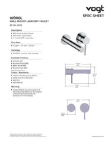 WORGL WALL MOUNT LAVATORY FAUCET