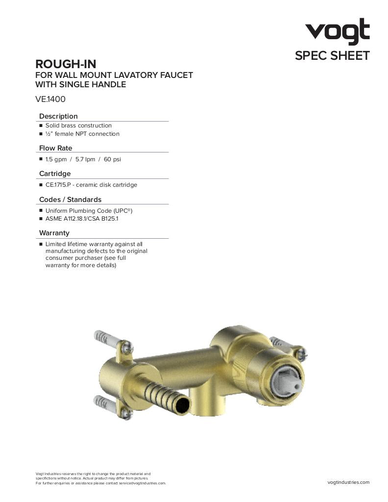 WORGL WALL MOUNT LAVATORY FAUCET