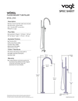 WORGL FLOOR MOUNT TUB FILLER