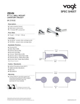 ZEHN WALL MOUNT LAVATORY FAUCET