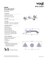 ZEHN WALL MOUNT LAVATORY FAUCET