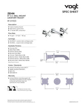 ZEHN WALL MOUNT LAVATORY FAUCET