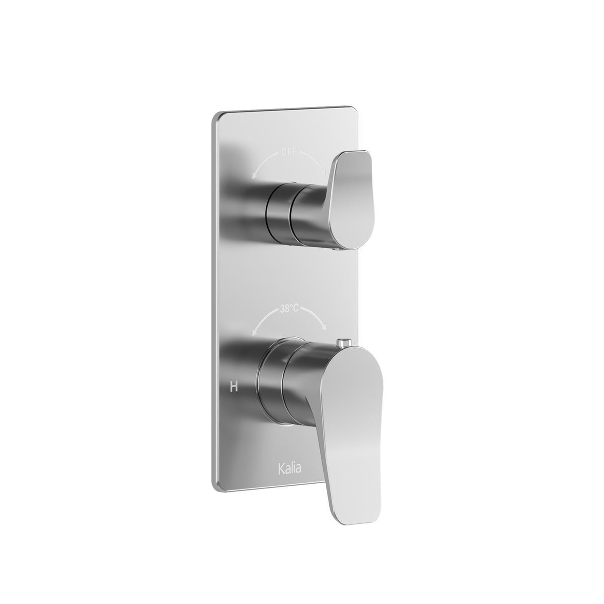 MOROKA 3-Way AQUATONIK Type T/P 1/2 inches Valve with Diverter and Round Decorative Trim Chrome