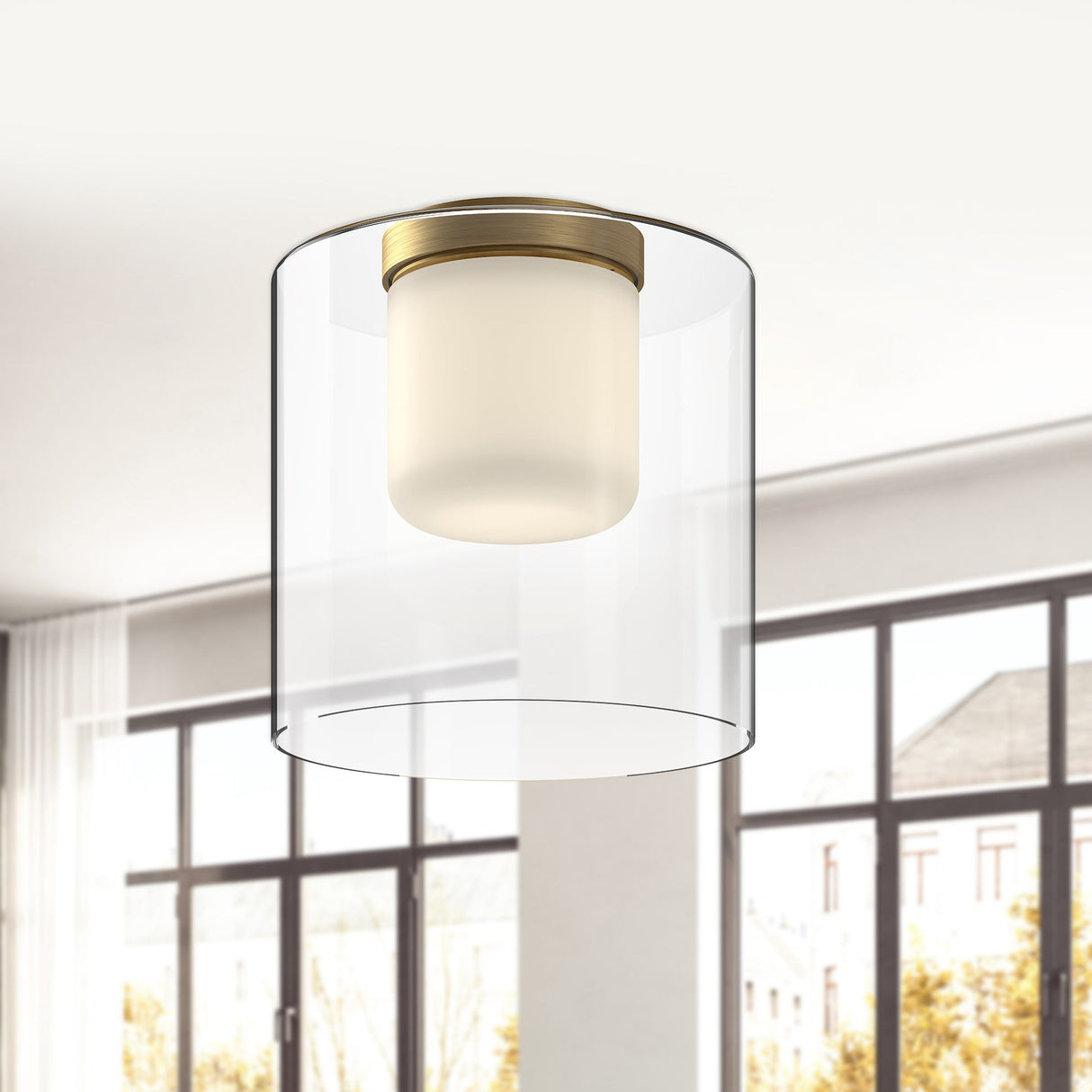 Kuzco Birch 9-in Flush Mount