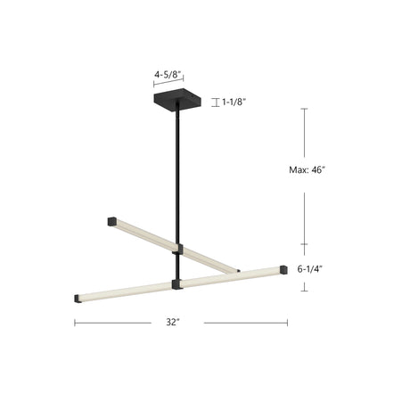 Kuzco Blade 32-in Chandelier