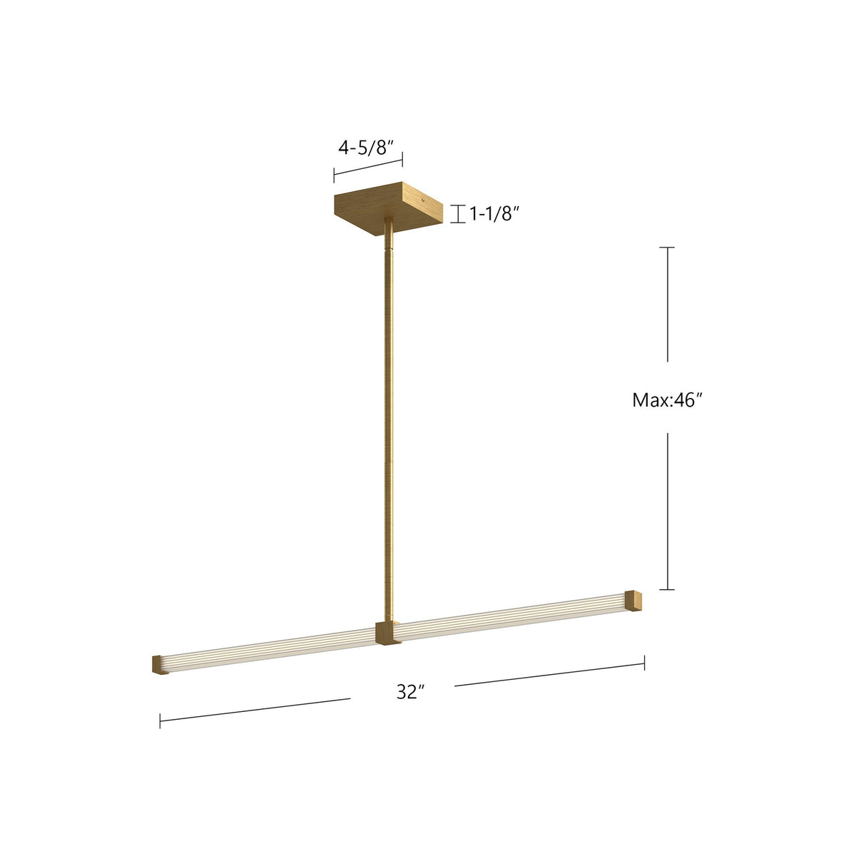 Kuzco Blade 32-in Linear Pendant