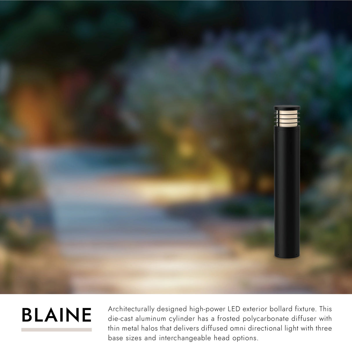 Kuzco Blaine 37-in Exterior Bollard