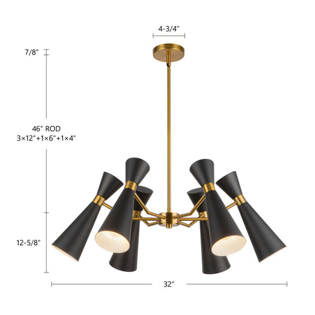 Alora Mood Blake 32-in Chandelier
