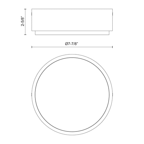 Alora Blanco 8-in Flush Mount