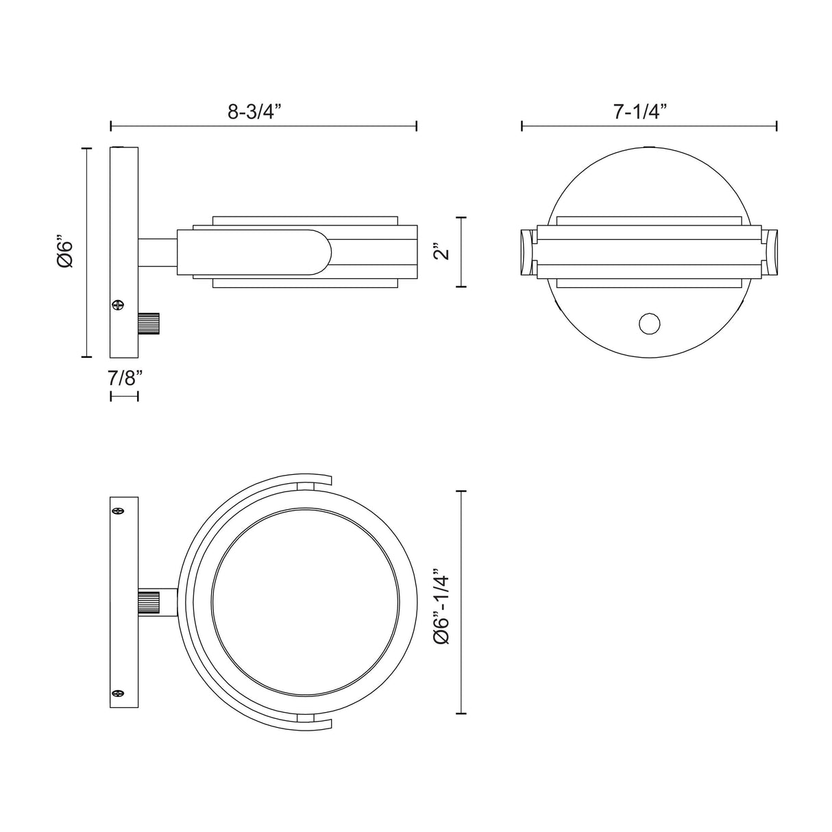 Alora Blanco 6-in Wall/Vanity Light