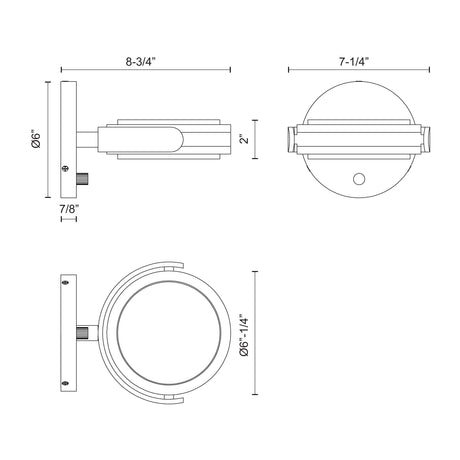 Alora Blanco 6-in Wall/Vanity Light