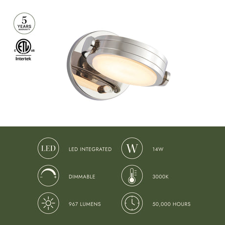 Alora Blanco 6-in Wall/Vanity Light