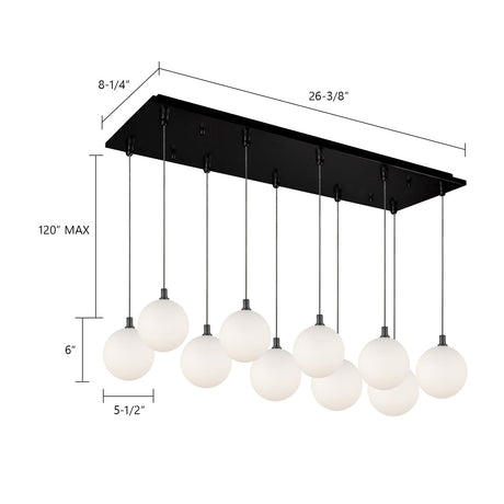 Kuzco Bolla 6-in 10 Head Multi Pendant