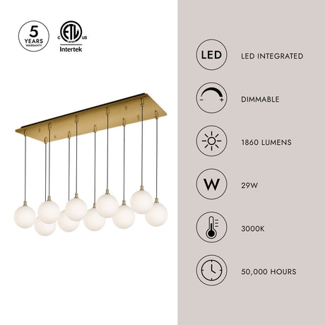 Kuzco Bolla 6-in 10 Head Multi Pendant