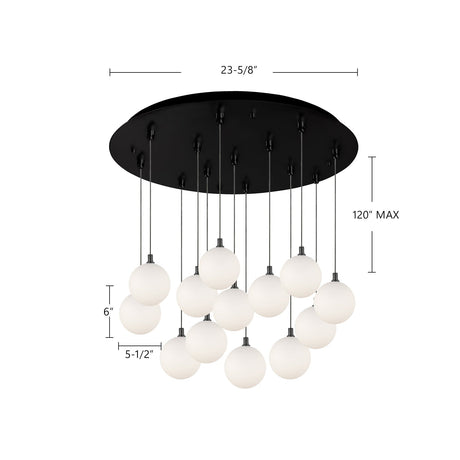 Kuzco Bolla 6-in 13 Head Multi Pendant