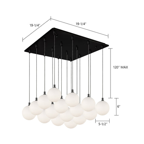 Kuzco Bolla 6-in 16 Head Multi Pendant