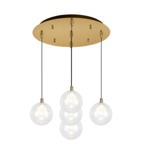 Kuzco Bolla 6-in 5 Head Multi Pendant