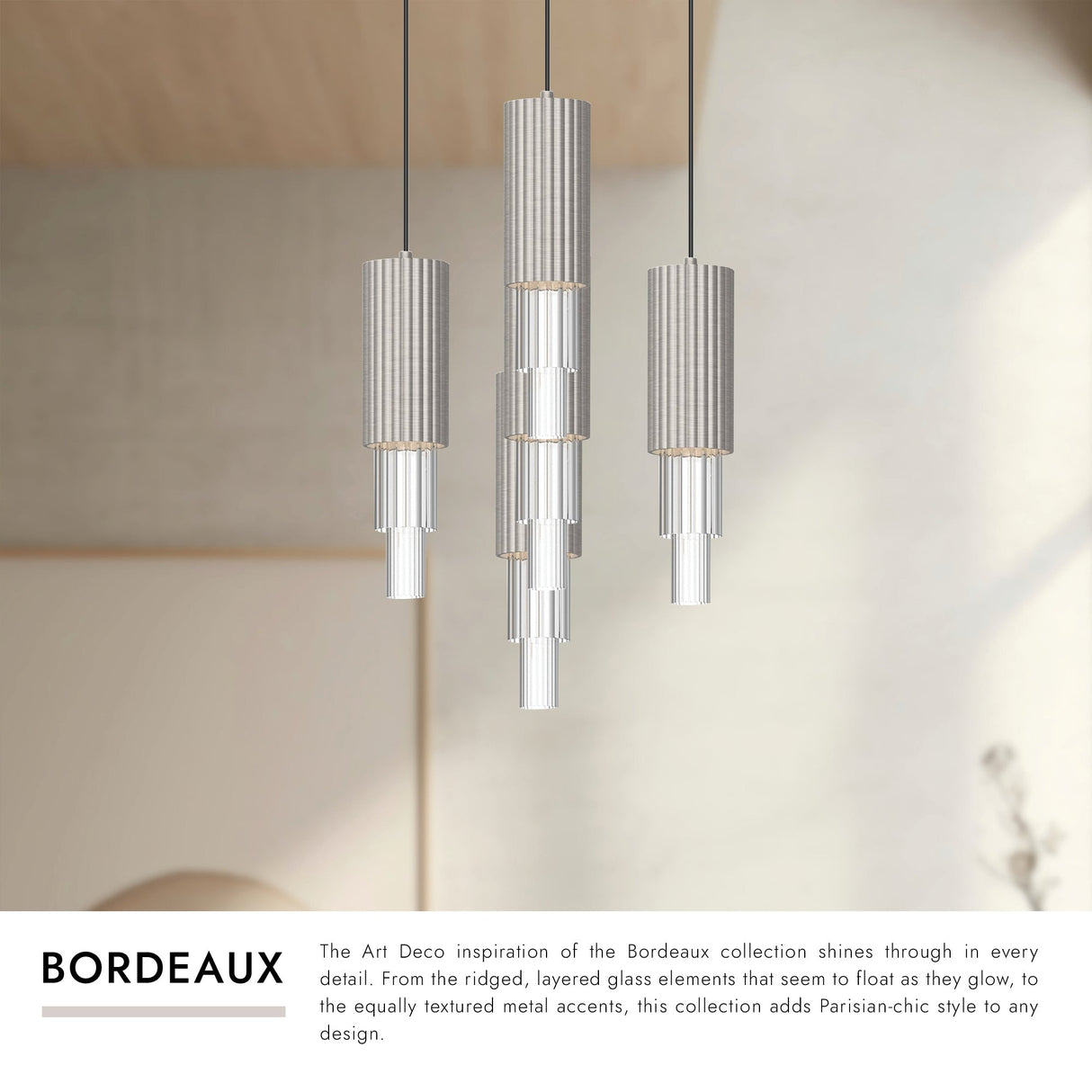 Alora Mood Bordeaux 4-in 5 Head Multi Pendant