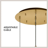 Alora Mood Bordeaux 4-in 5 Head Multi Pendant