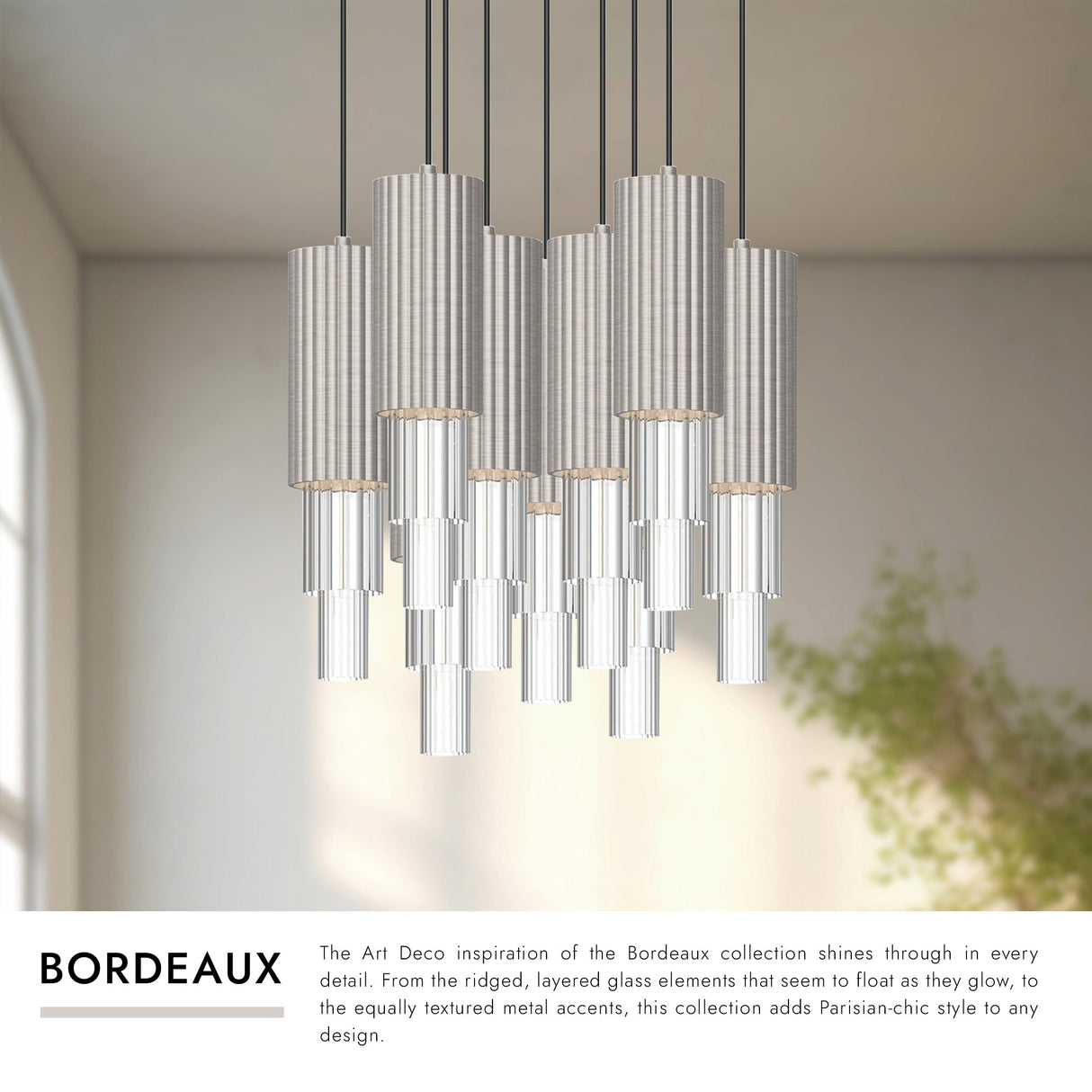 Alora Mood Bordeaux 4-in 9 Head Multi Pendant
