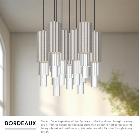 Alora Mood Bordeaux 4-in 9 Head Multi Pendant