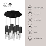 Alora Mood Bordeaux 4-in 13 Head Multi Pendant