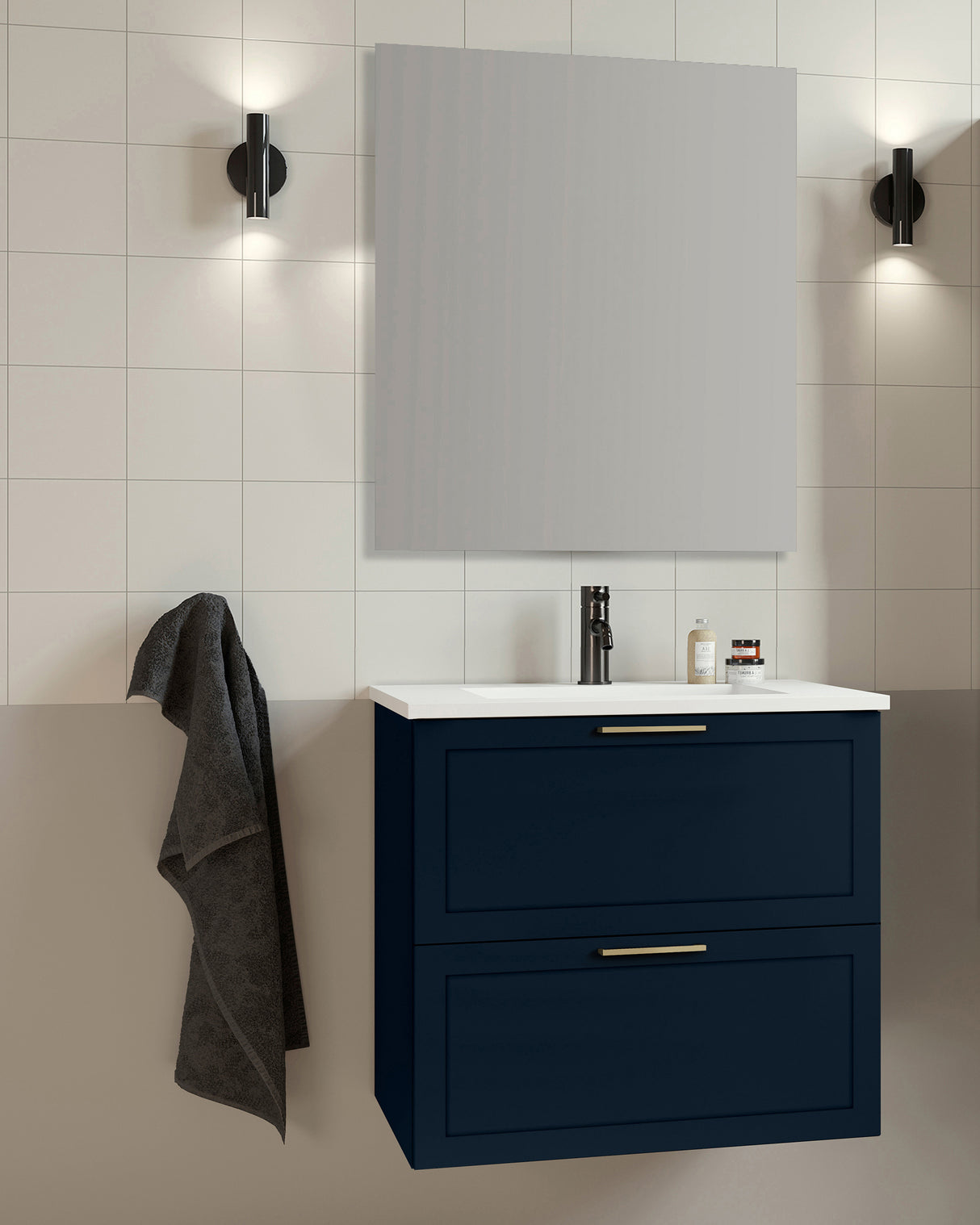 Rhythm 24″ Two Drawer Wall-Mounted Vanity