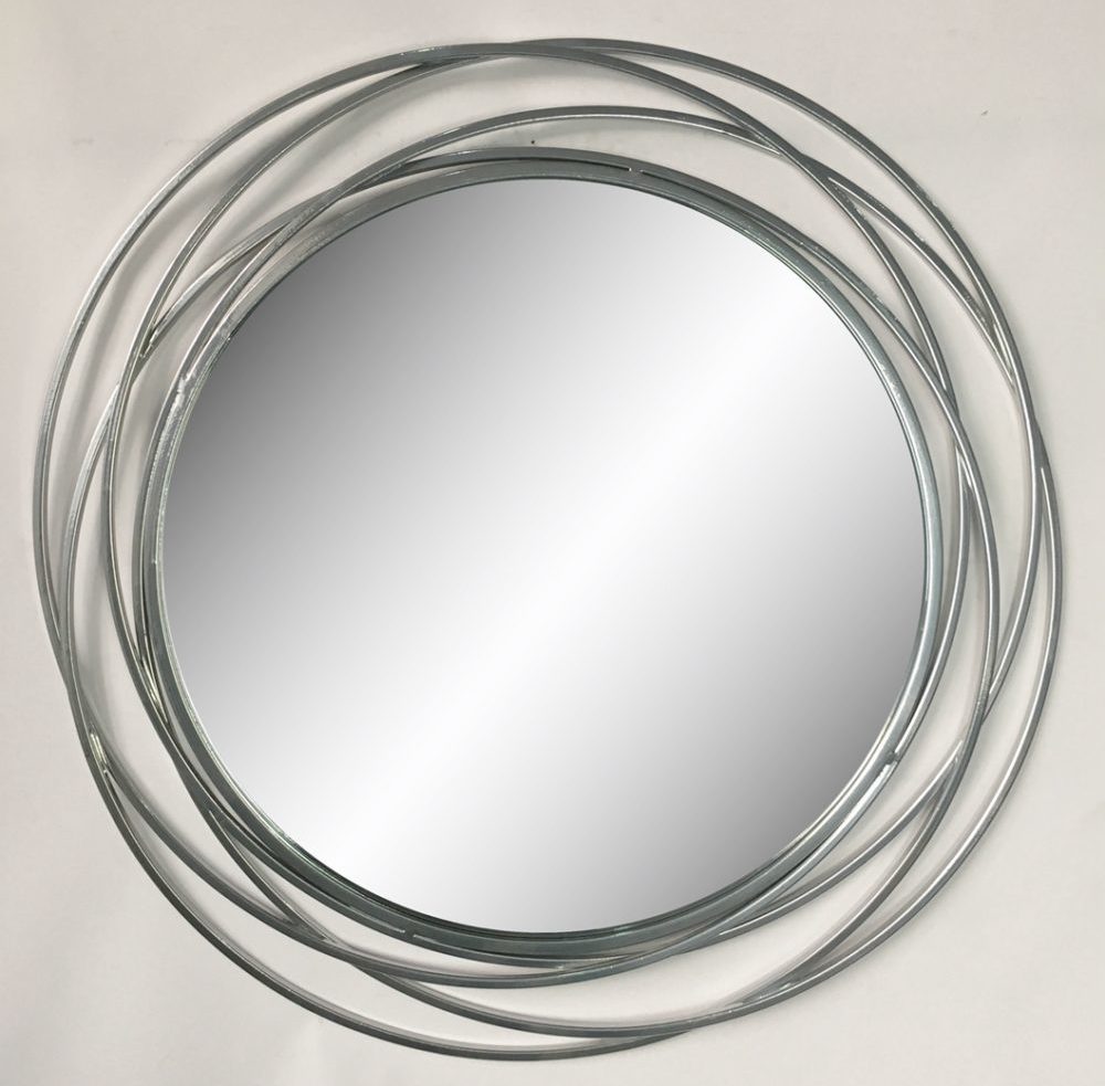 Brees Silver Mirror 36.22" X 36.22"