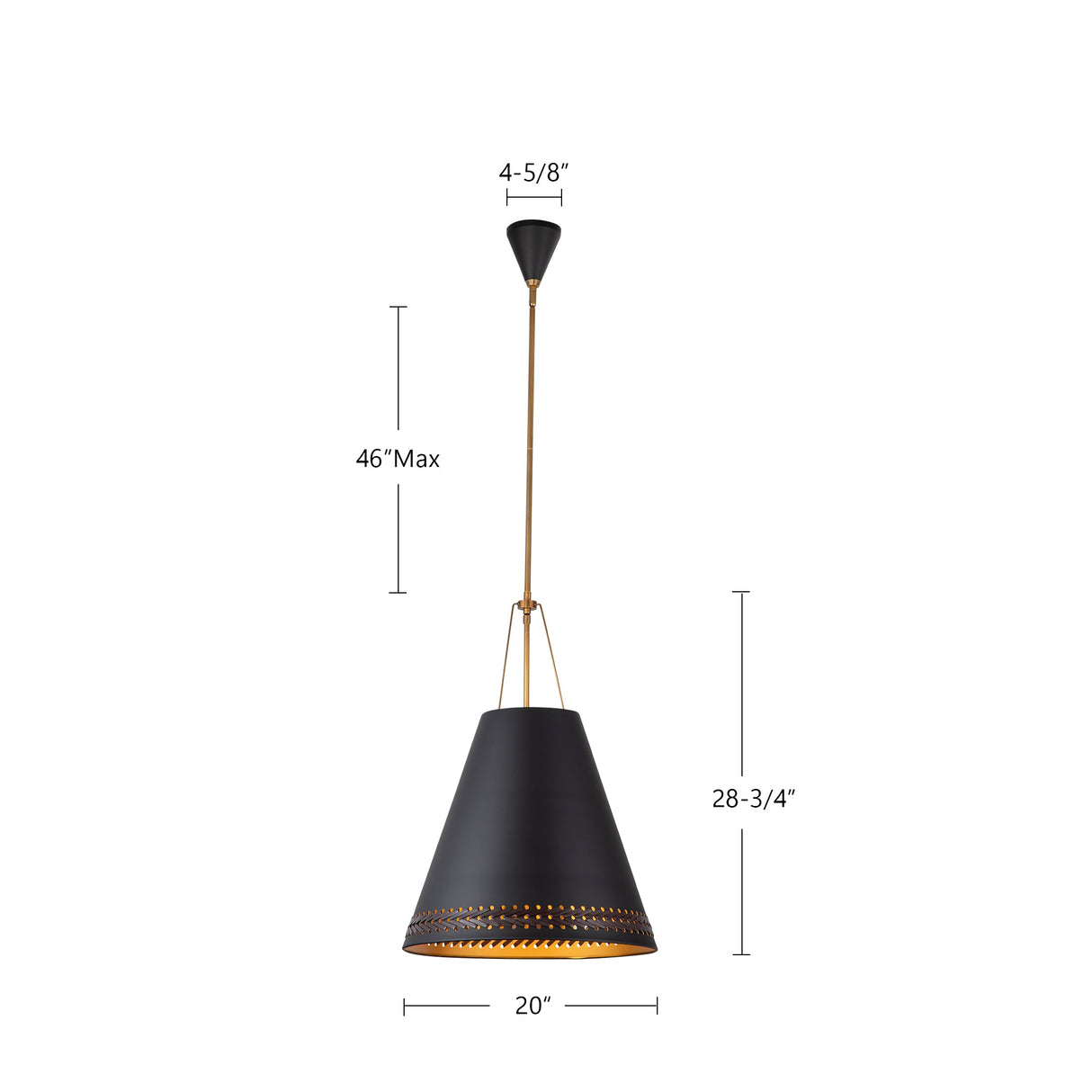 Alora Brickell 20-in Pendant