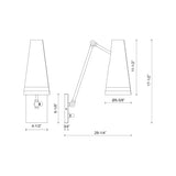 Alora Brickell 5-in Wall/Vanity Light